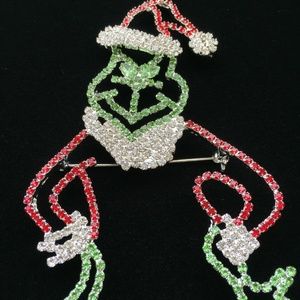 PRONG CHRISTMAS DR SEUSS SANTA GRINCH PIN BROOCH